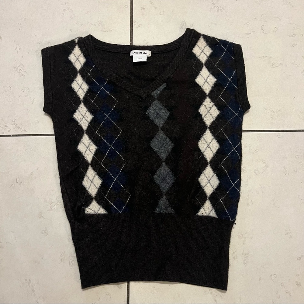 Cashmere, rabbit, wool LACOSTE vest - Picture 2 of 7